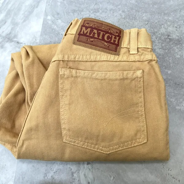 Yellow Classic Vintage Match Dull Yellow Jeans Size 10 (Fits like a‎ modern 4) - Image 4