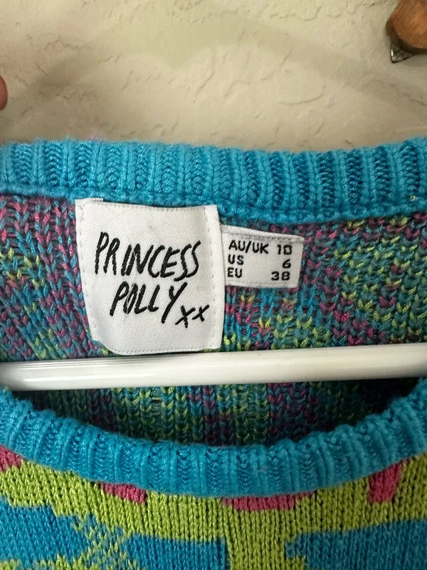 Princess Polly Multicolor Tie-Dye Knit Crew Neck Sleeveless Sweater Dress - Image 2