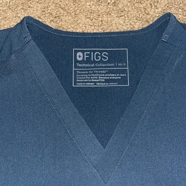 FIGS Catarina + High Waisted Zamora Jogger Scrubs Matching Set Dark‎ Harbor XS/S - Image 5