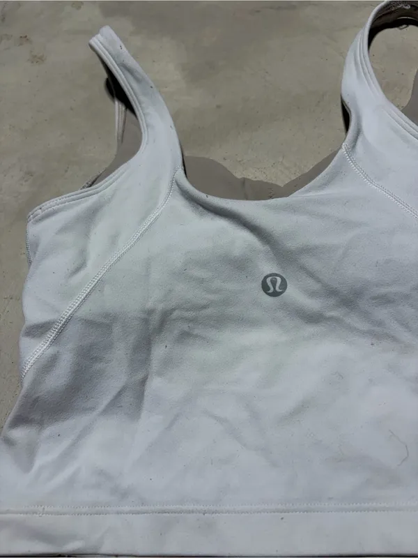 Lululemon White align Cropped Tank Top Bra 2 - Image 6