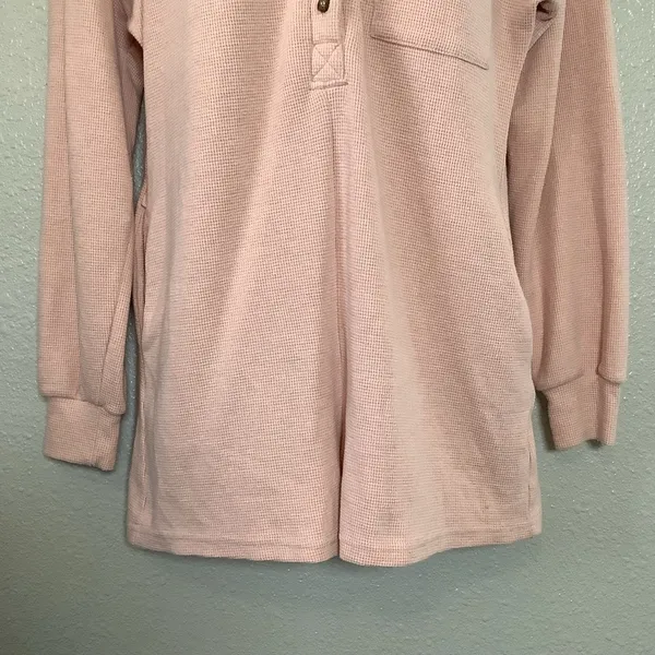 Pink Lagenlook Cottagecore Relaxed Loungewear Button Up Collar Playsuit Romper S - Image 3