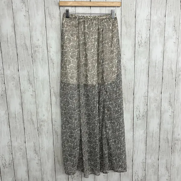 Hollister Paisley Maxi Skirt XS Cream Boho Coquette Fairycore Festival Flowy - Image 2