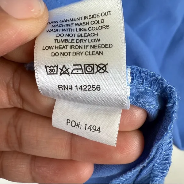 Figs Casma Three-Pocket Scrub Top Size Medium Blue PO 1494 Style FW1100 - Image 8