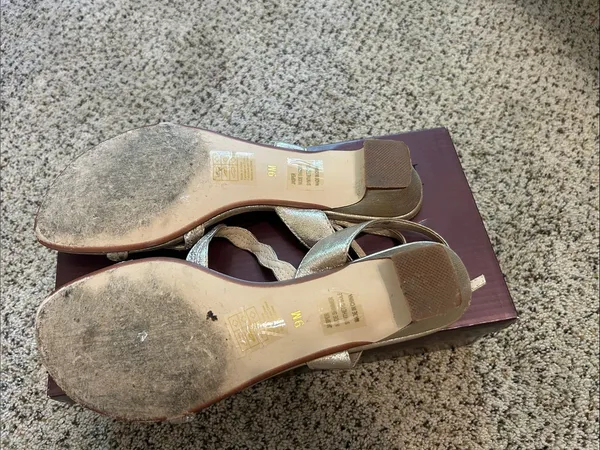 Dyeables Metallic Gold Women's Strappy Slingback Sandals - Image 5