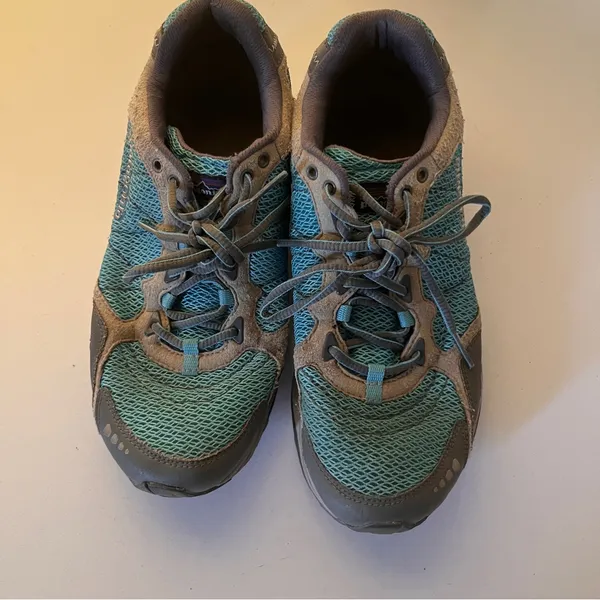 Patagonia Women's Teal and Gray Trail Walking Shoes - Image 5