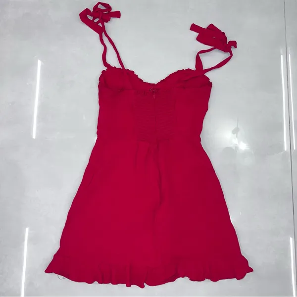 Reformation Christine Dress in Lipstick - Image 6