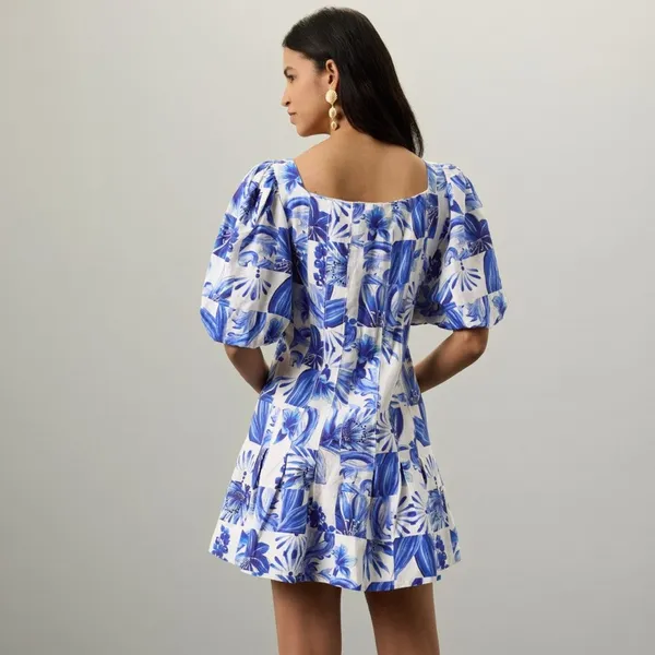Farm Rio Garden Tiles Mini Dress - Image 7