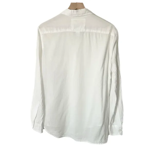 Frank & Eileen Eileen 100% Cotton White Voile Button Down Shirt Size Small - Image 2
