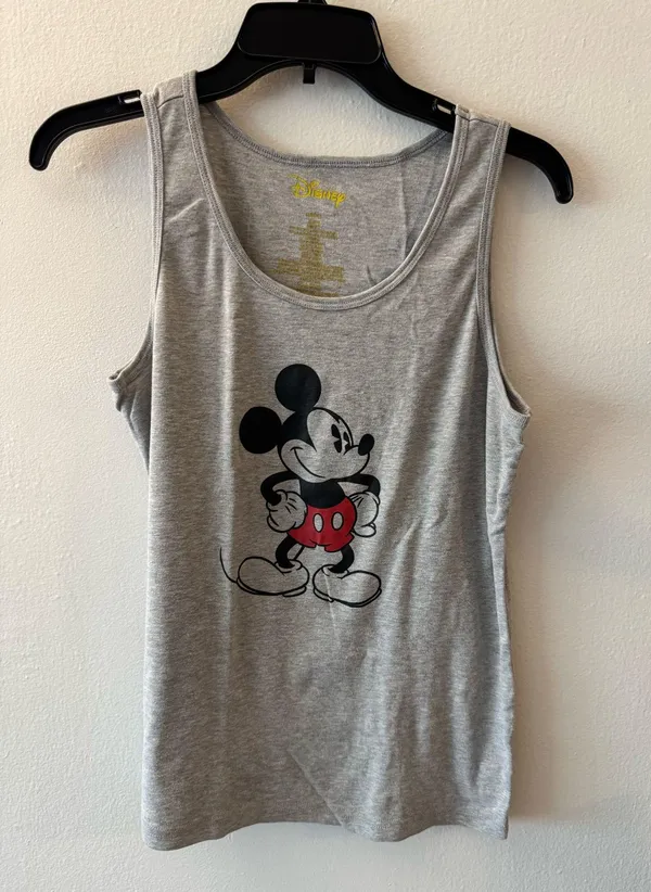 Disney Gray Tank Top with Mickey Mouse XL - Image 4