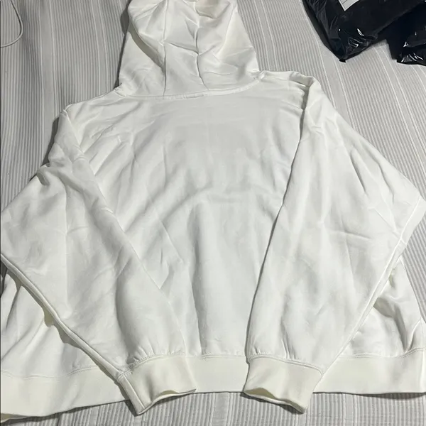 Nike Cream Hoodie with Black Logo - Image 3