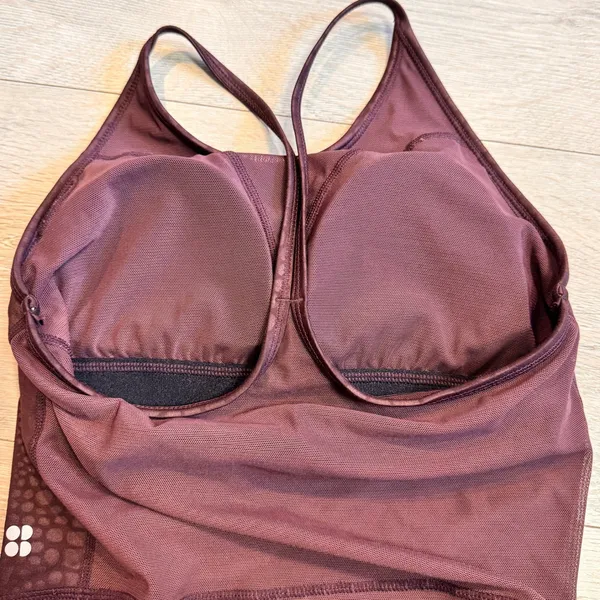 Sweaty Betty‎ Workout Longline Cropped Alligator Print Built-In Bra XS Xsmall - Image 3