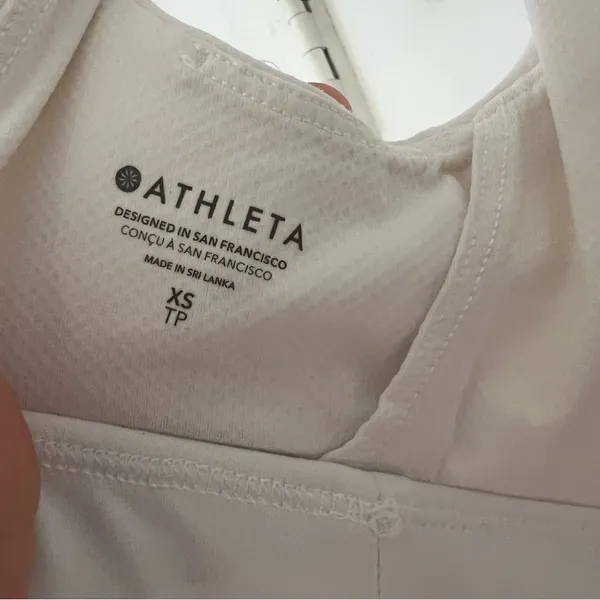 Athleta White Sports Bra XS - Image 7