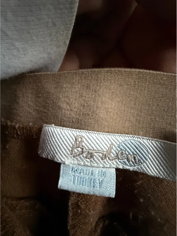 Boden Brown Slim Fit Dress Pants with Elastic Waistband - Image 8