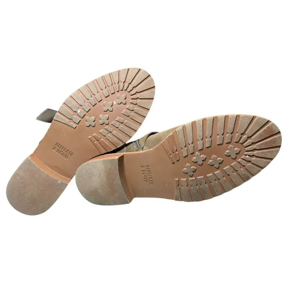Bleecker and‎ Bond Kelsey Tan Leather Suede Buckle Strap Ankle Booties Size 10 M - Image 9