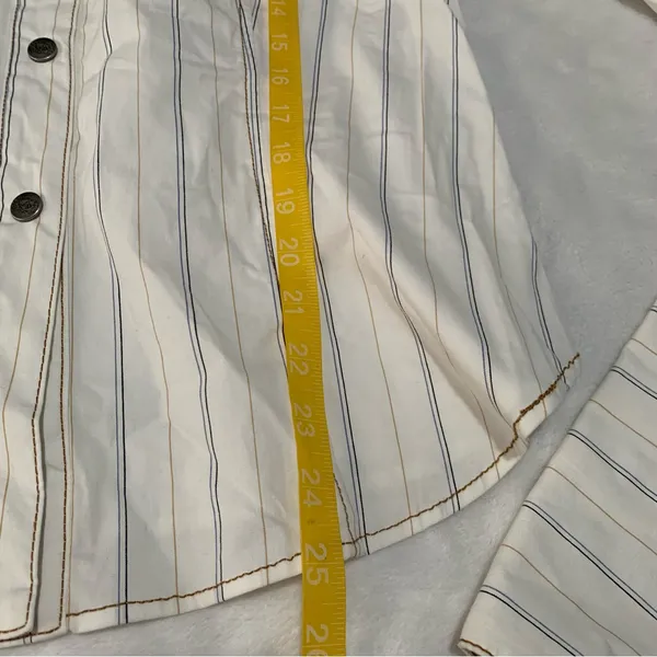 Jessie USA size large Striped Shirt with Butterfly Detail 90s y2k whimsigoth rod - Image 10