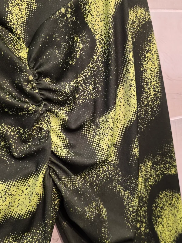 {L} Gymshark Gs Power Regular Legging Moss Green Neon Yellow - Image 10