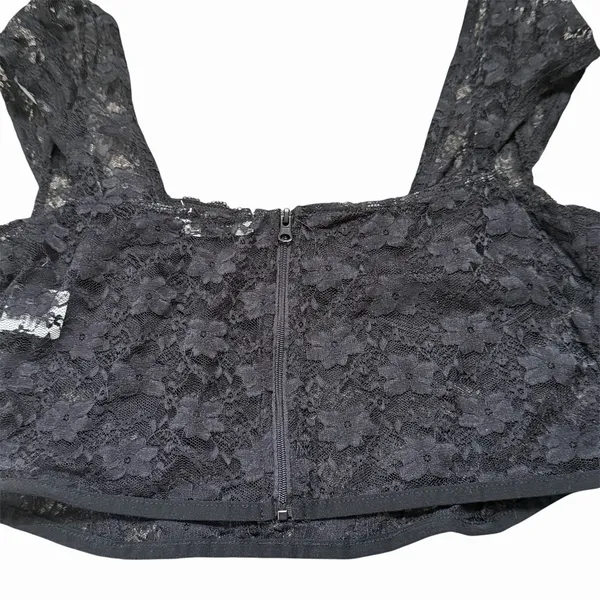 Faded Rose‎ Women's Black Lace Corset Bralette Crop Top Size M - Image 8