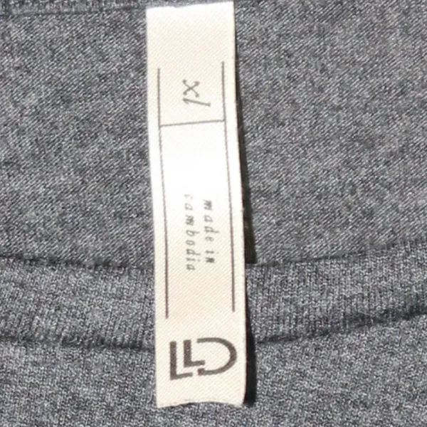 LLD Charcoal Short Sleeve Twist-Front Cropped T - Image 4