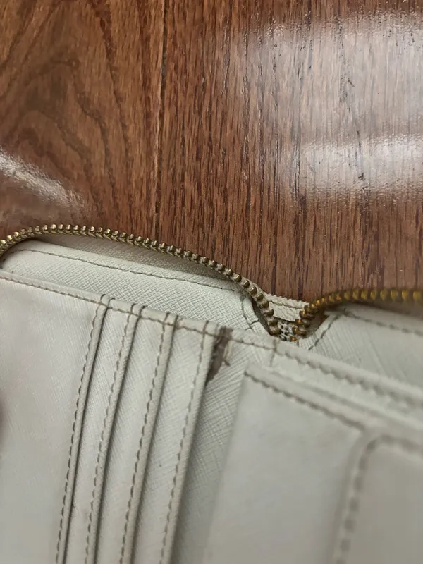 Michael Kors leather monogrammed mini zip around wallet - Image 7