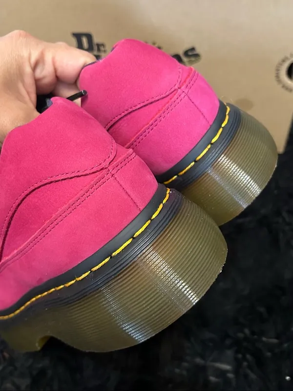 DR MARTENS Buzz 5I fuchsia leather platform lace up oxford’s shoes women’s 7 new - Image 5
