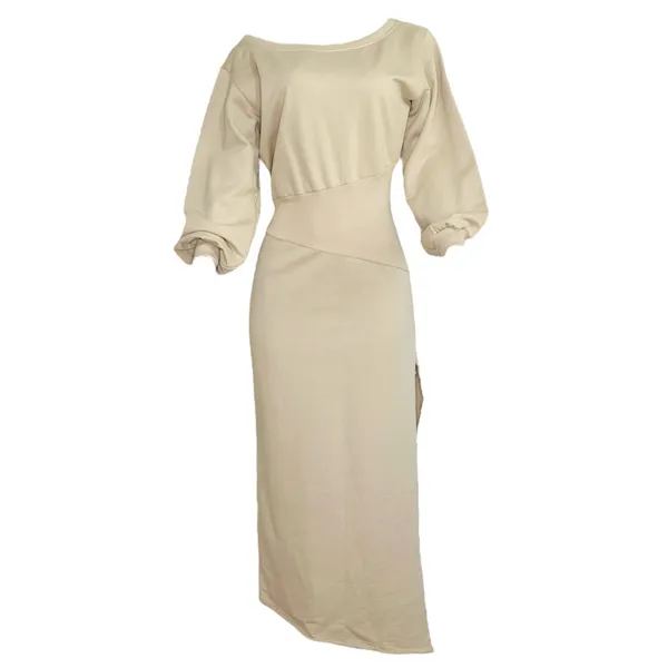 SER.O.YA. Elo Long Sleeve Fleece Sweater Dress, Camel, Large - Image 12