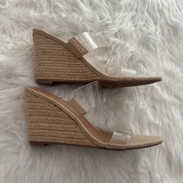 A New Day Ansel Double Band Open Toe Wedge Heels Size 8 - Image 5