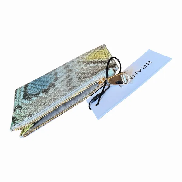 Brahmin NWT Mckenna Coin Purse Small Pouch Clutch Cerulean All Over Snake Print - Image 16