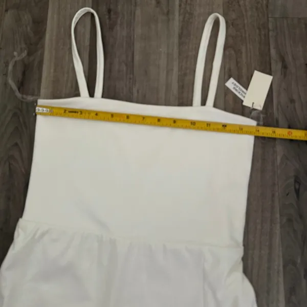 Aeropostale White Flex Square Neck Active Tennis Dress Small - Image 2