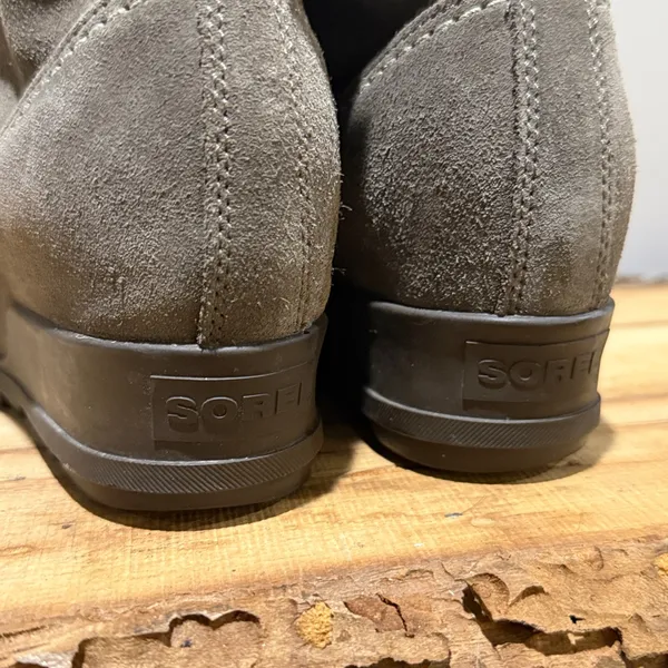 Sorel 9.5 Evie Lace Major Boot Grey Suede Wedge Heel‎ Weatherproof Gorpcore B23B - Image 8