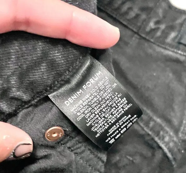 Aritzia Denim Forum The Joni High Rise Loose Jeans Black Size 23 - Image 7