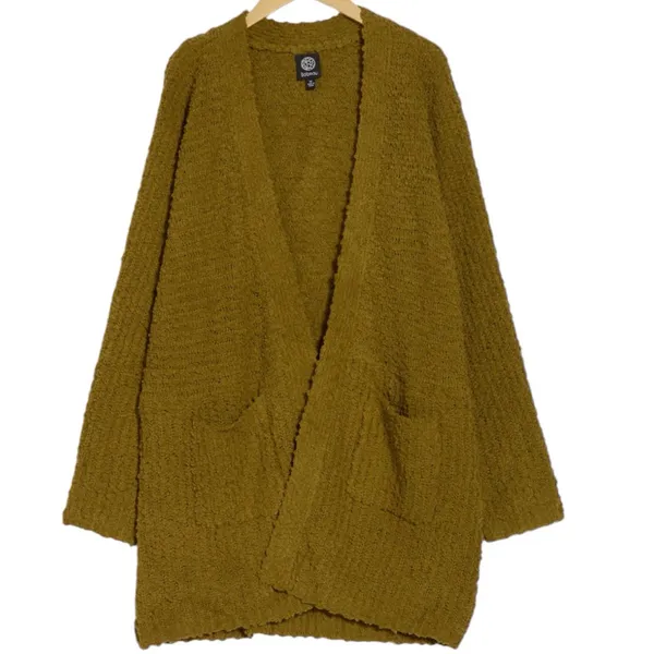Bobeau Open Front Patch Pocket Popcorn Cardigan Size XL - Image 3