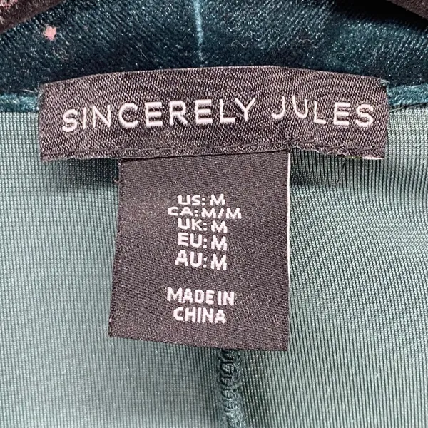 Sincerely Jules Velvet‎ Blazer Shawl Collar One Button Career Jacket Size M - Image 2