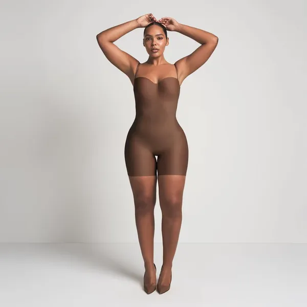 Skims Body zoned underwire mid- thigh bodysuit Small Jasper New Authentic - Image 2
