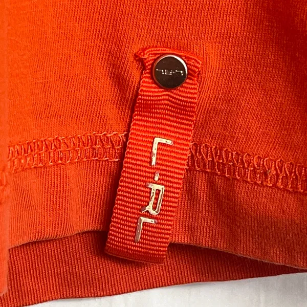 Lauren Ralph Lauren Orange Long Sleeve Cotton Basic Plain Halloween Shirt Large - Image 5