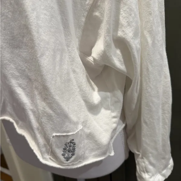Free People White Top Size XS - Image 2
