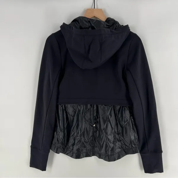 Athleta Windy‎ Point Hoodie Full Zip Front Layered Athleisure - Image 2