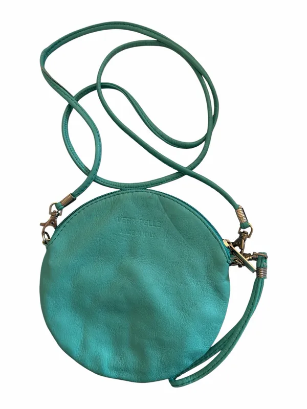 Vera Pelle Genuine Italian Leather Crossbody Wristlet Purse Multi Color - Image 2
