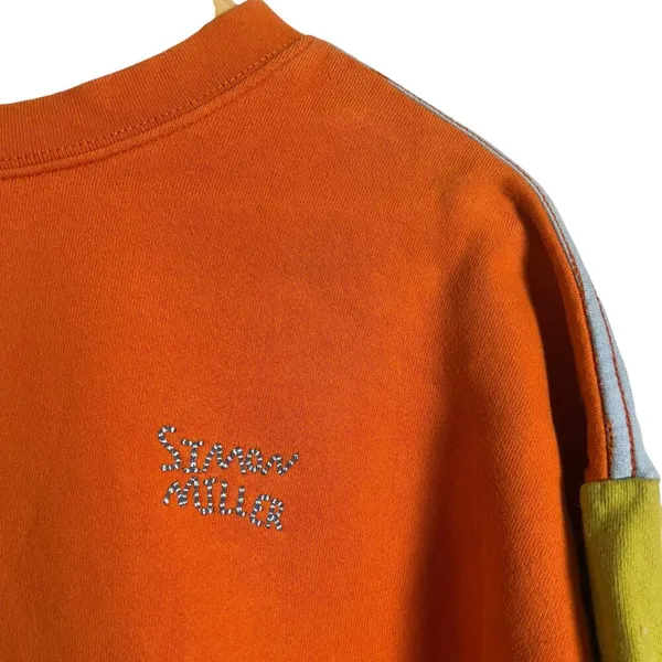Simon Miller Blue Orange Cropped Colorblock Pullover Sweatshirt Size XS - Image 8