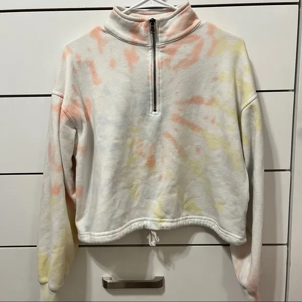 American Eagle Pastel Tie Dye Quarterzip - Image 2