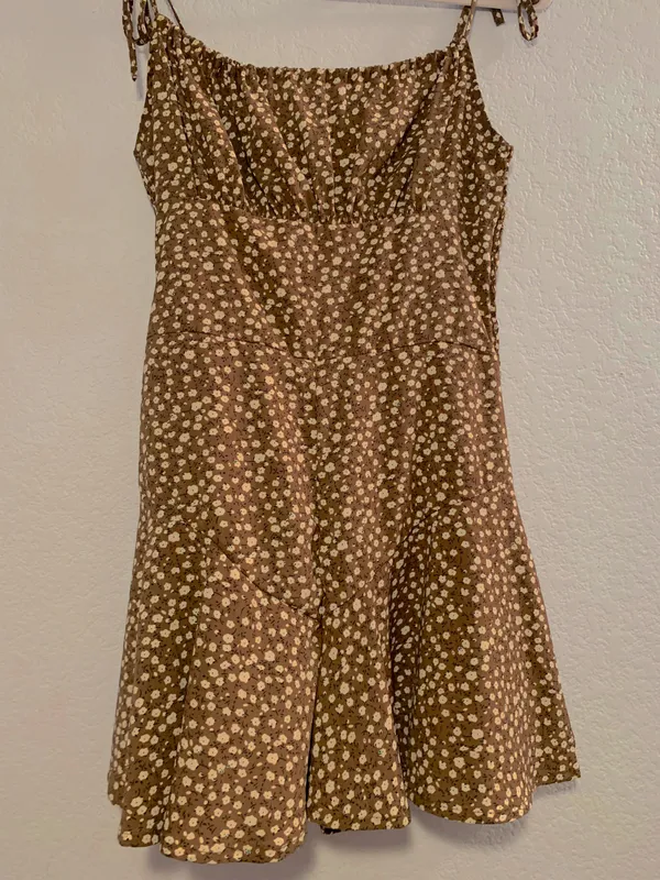 Romper In Khaki And White Polka Dot - Image 4