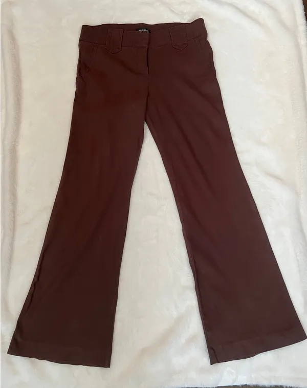 Bebe Brown Linen Pants size 8 - Image 3