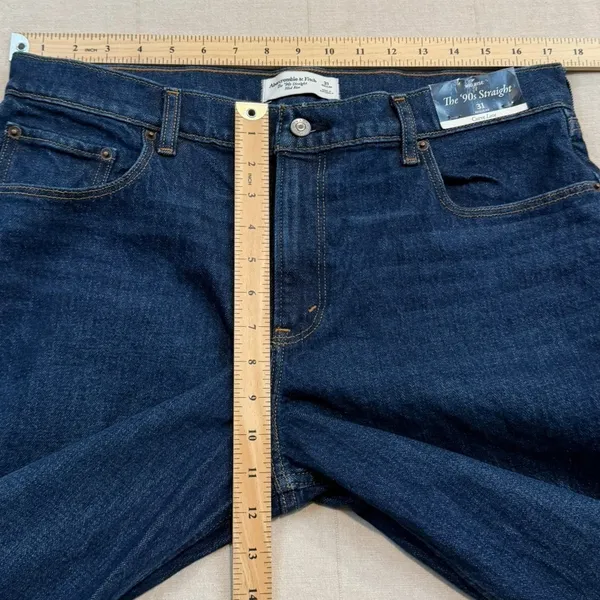 NWT‎ Abercrombie & Fitch | The '90s Straight Mid Rise | Women's 31R Curve Love - Image 10