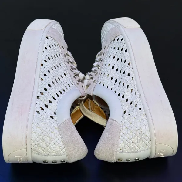 Joie Woven Platform Sneakers Womens 38.5 US 8.5 Basket Wear Flatform Lace Up Shoes - Image 14