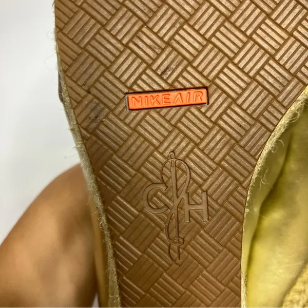 Cole Haan gold leather wedge espadrilles women’s size 8.5 dressy‎ party metallic - Image 7