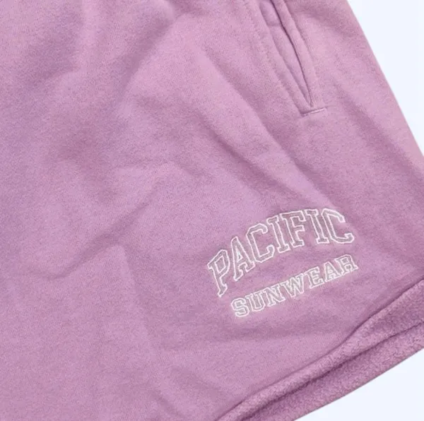 PacSun Purple Pastel Sweat Shorts Knit Loungewear Pull On Pockets M Relax Fit - Image 2