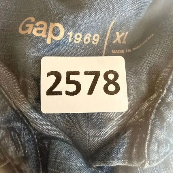 Gap 1969 100% Lyocell Medium Indigo Long Tunic Sleeves Button Down SZ XL #2578 - Image 10
