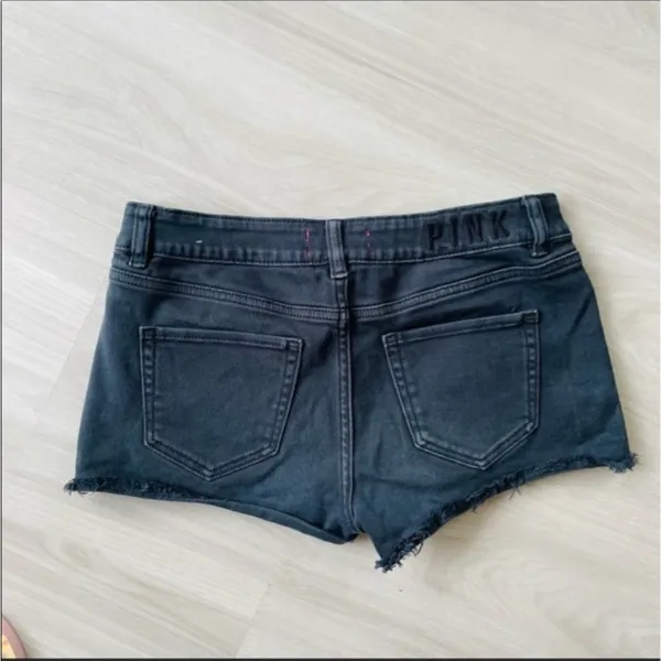 PINK Victoria’s Secret Jean Shorts Cutoffs dark wash blue denim NWOT size 4 - Image 4