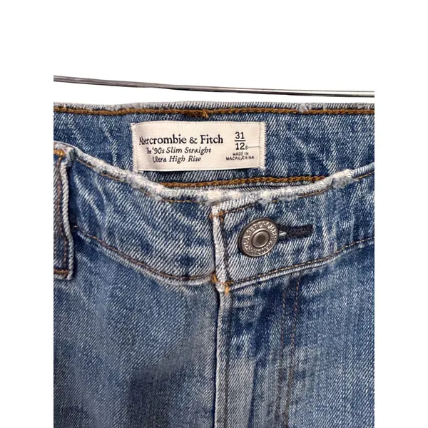 Abercrombie & Fitch Ultra High Rise 90s Slim Straight Jean NWT SIZE 31/12S - Image 11