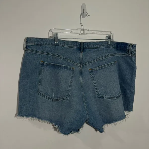 NWT Abercrombie & Fitch Curve Love High‎ Rise Mom Shorts Blue Size 22 Plus - Image 6