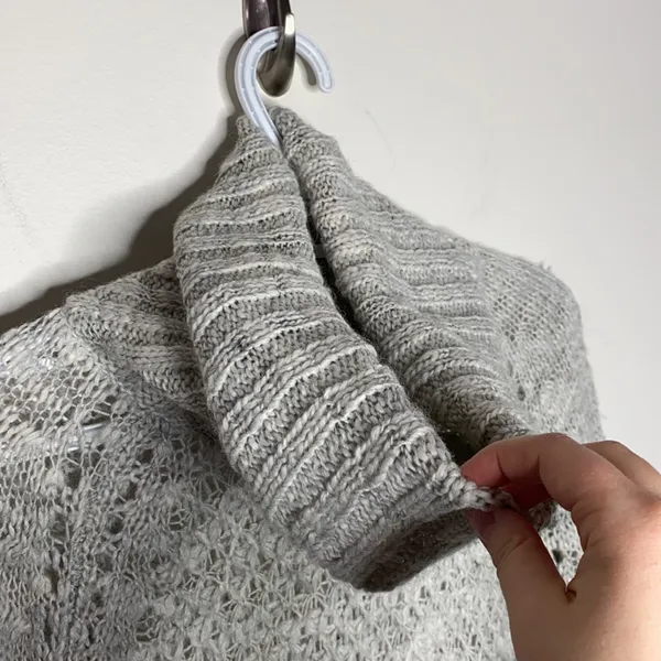 Sanctuary Wool Blend Cowl Tunic Sweater In light grey size M - Image 6